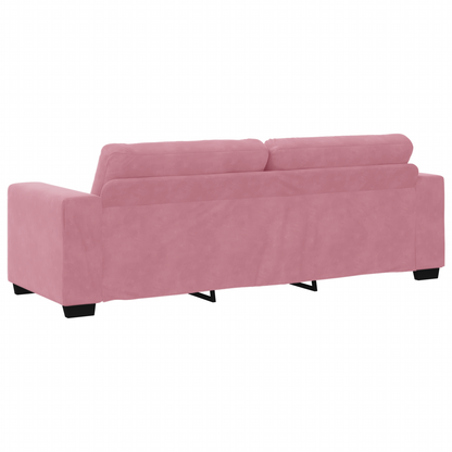 vidaXL | Ensemble de canapés | 2 pcs Rose 221 x 78 x 80 cm Velours
