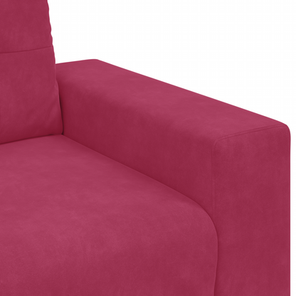 vidaXL Ensemble de canapés 2 pièces Rouge bordeaux 221 x 78 x 80 cm Velours
