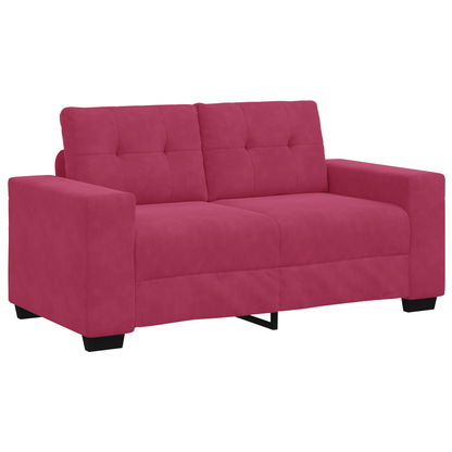 vidaXL Ensemble de canapés 2 pièces Rouge bordeaux 221 x 78 x 80 cm Velours