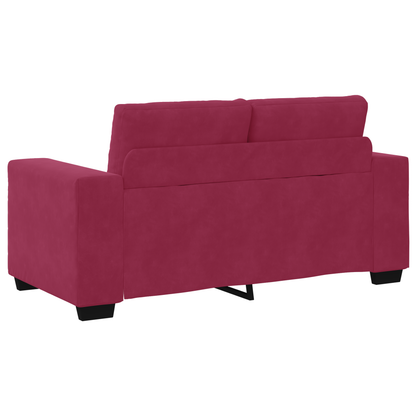 vidaXL Ensemble de canapés 2 pièces Rouge bordeaux 221 x 78 x 80 cm Velours