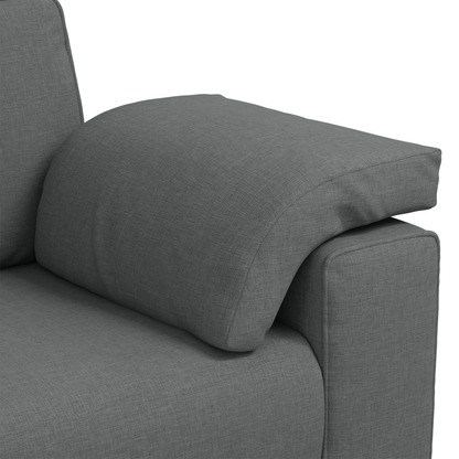 vidaXL Sofa 2 pcs Dunkelgrau 219 x 80 x 82 cm Stoff