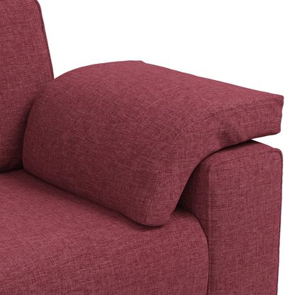 vidaXL Sofa 2 pcs Weinrot 219 x 80 x 82 cm Stoff