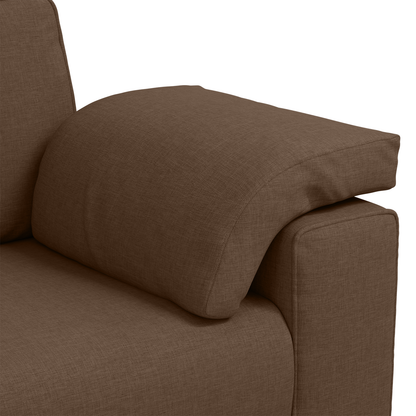 vidaXL Canapé 2 places marron 219 x 80 x 82 cm Tissu