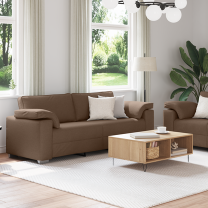 vidaXL Canapé 2 places marron 219 x 80 x 82 cm Tissu