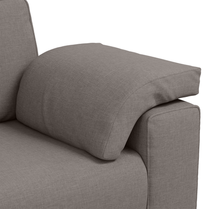 vidaXL Canapé 2 places Taupe 219 x 80 x 82 cm Tissu