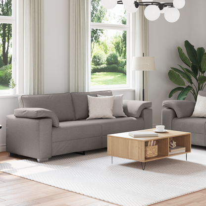 vidaXL Canapé 2 places Taupe 219 x 80 x 82 cm Tissu