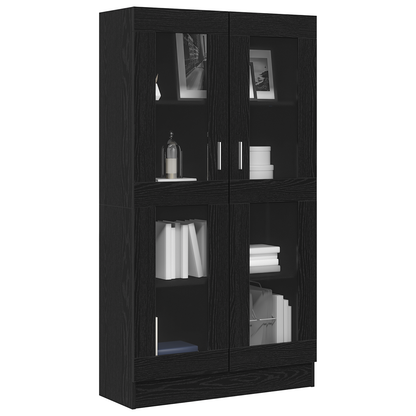 vidaXL Bücherregal Schwarz Eichen-Optik 82,5 x 30,5 x 150 cm