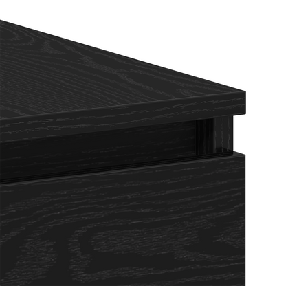 vidaXL Schreibtisch mit Speicher Schwarz Eichen-Optik 140 x 50 x 76 cm