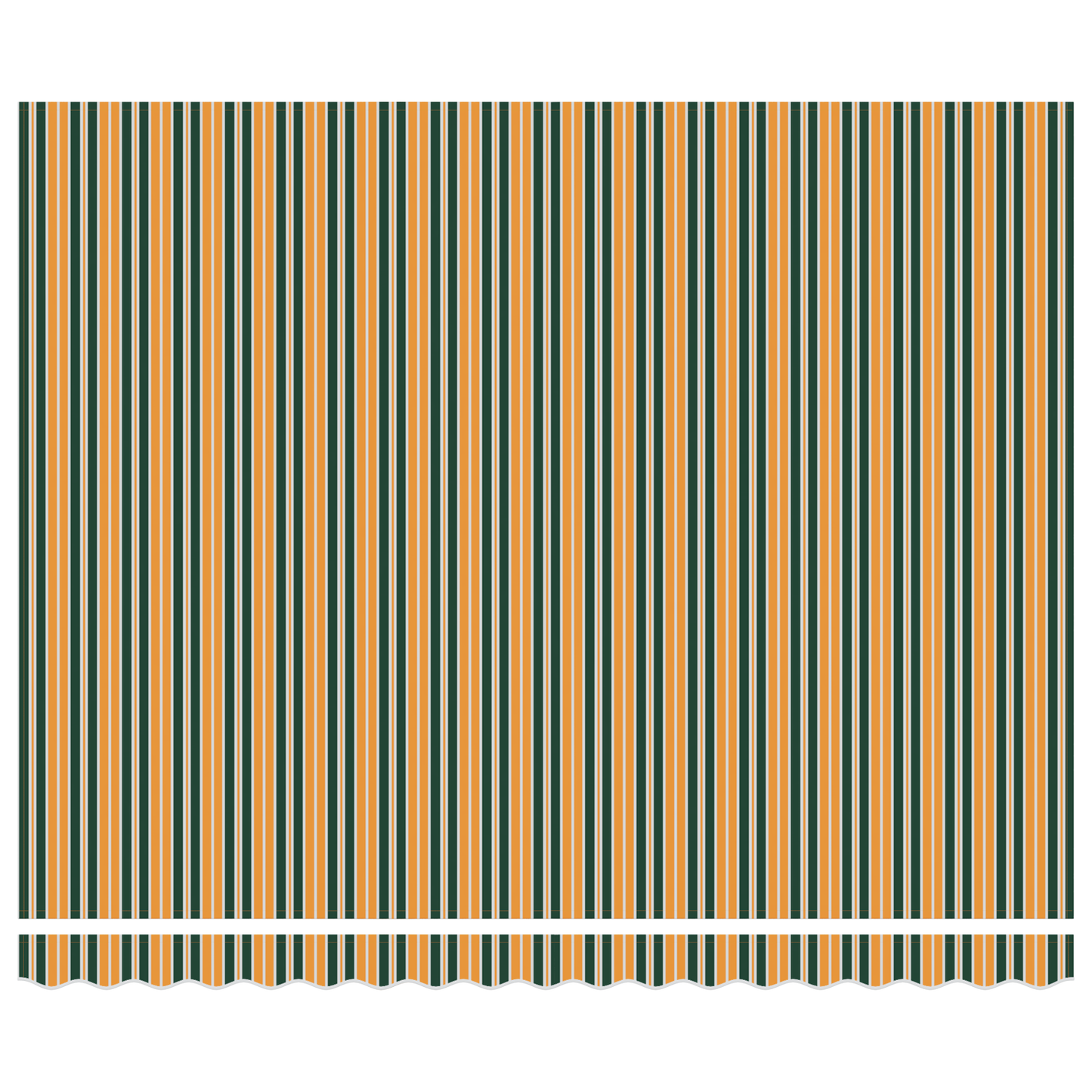 vidaXL Einziehbare Markise 400 x 350 cm Grün und Weiß