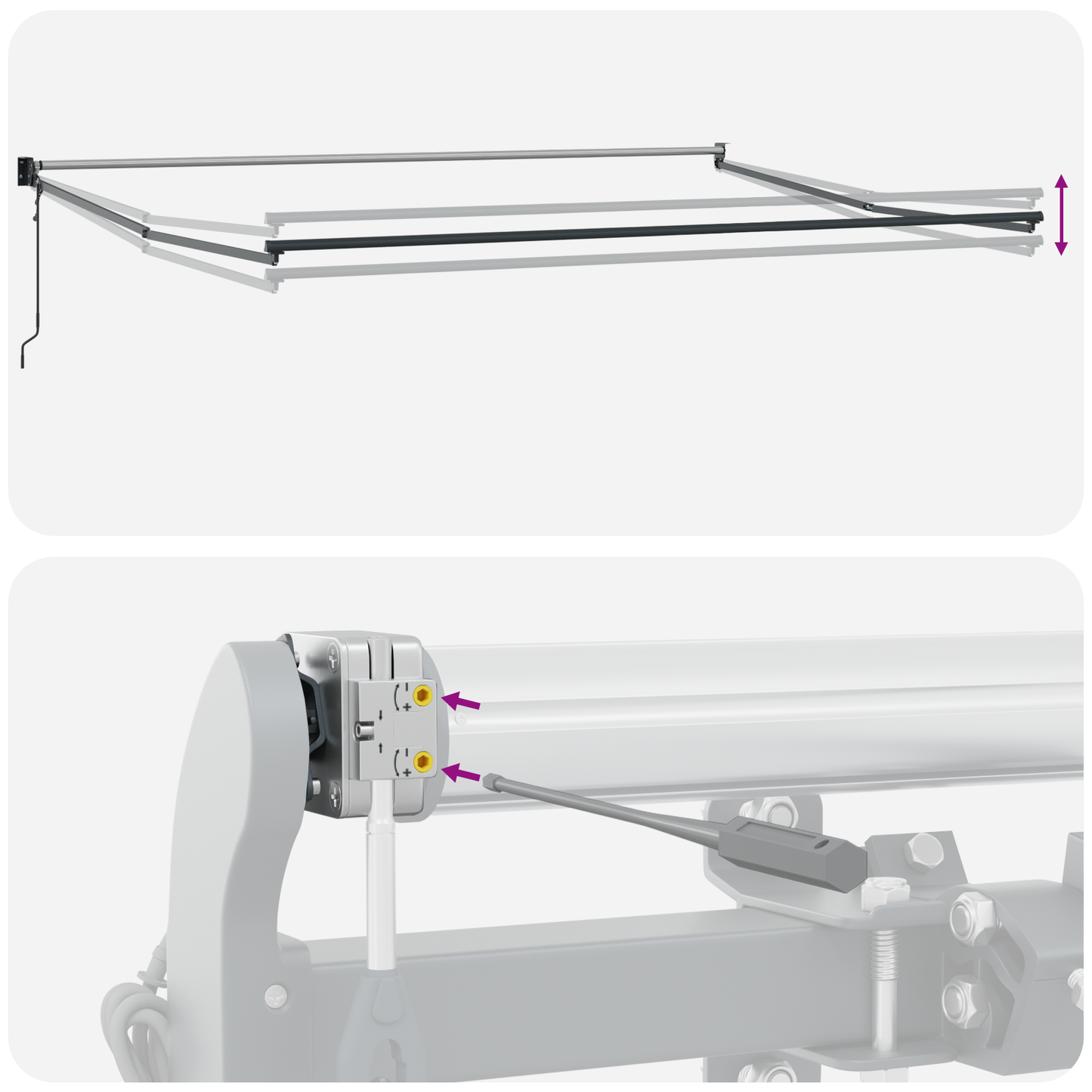 vidaXL Einziehbare Markise Grün und Weiß 400 x 350 cm Stoff und Metall