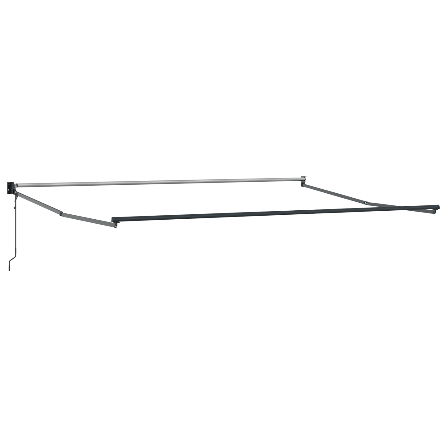 vidaXL Einziehbare Markise Grün und Weiß 400 x 350 cm Stoff und Metall