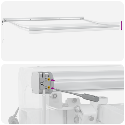 vidaXL Markise Grün und Weiß Grün und Weiß 400 x 350 cm Stoff