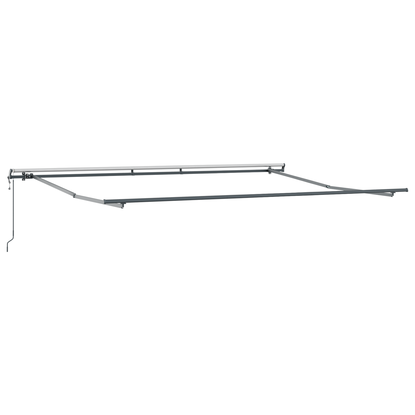 vidaXL Einziehbare Markise Grün und Weiß 400 x 350 cm Stoff