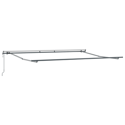 vidaXL Einziehbare Markise Grün und Weiß 400 x 350 cm Stoff