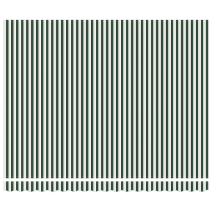 vidaXL Einziehbare Markise Grün und Weiß 400 x 350 cm Stoff