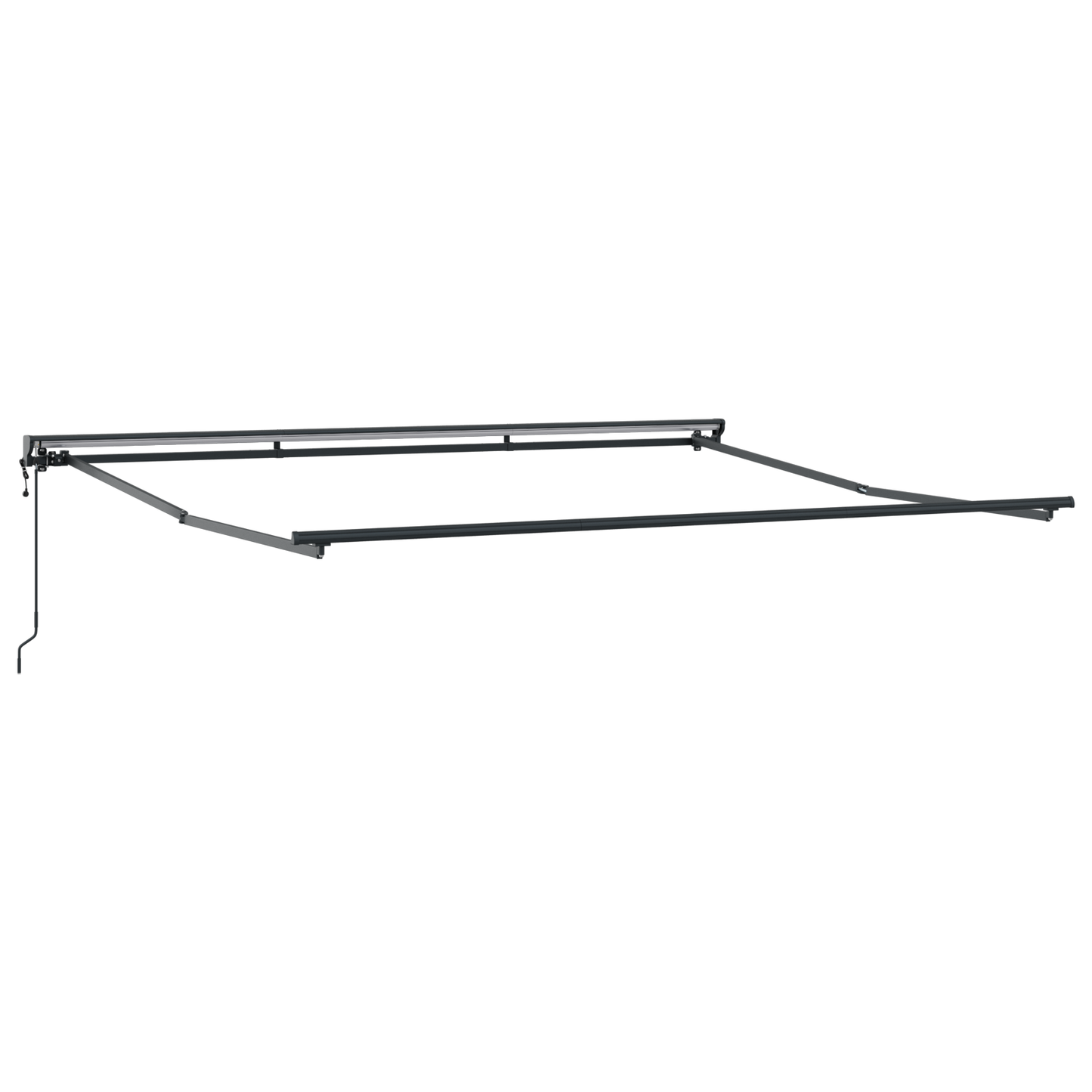 vidaXL Einziehbare Markise mit Grün und Weiß 400 x 350 cm Stoff