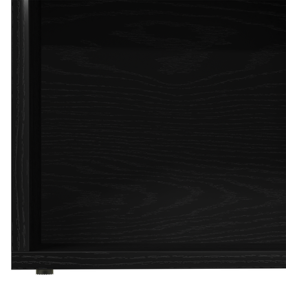 vidaXL Bücherregal 3 pcs Schwarz Eichen-Optik 36 x 30 x 143 cm