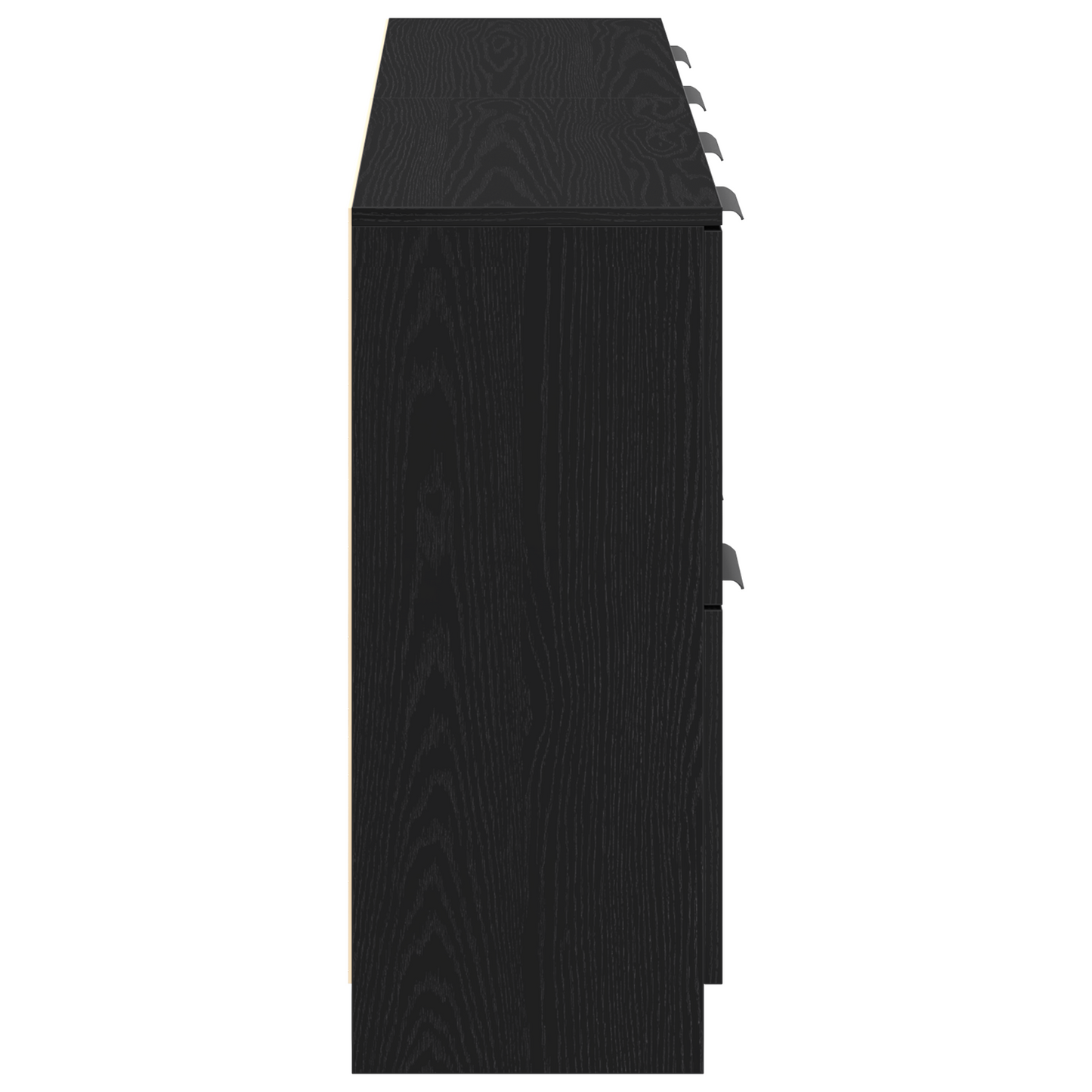 vidaXL Sideboard 2 pcs Schwarz Eichen-Optik 60 x 30 x 70 cm
