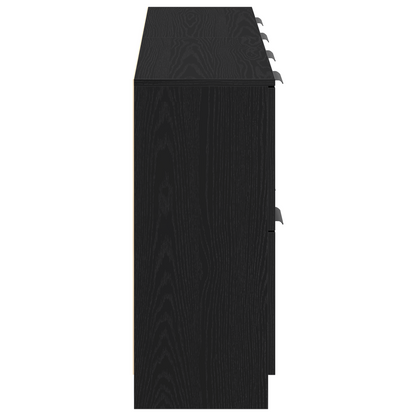 vidaXL Sideboard 2 pcs Schwarz Eichen-Optik 60 x 30 x 70 cm