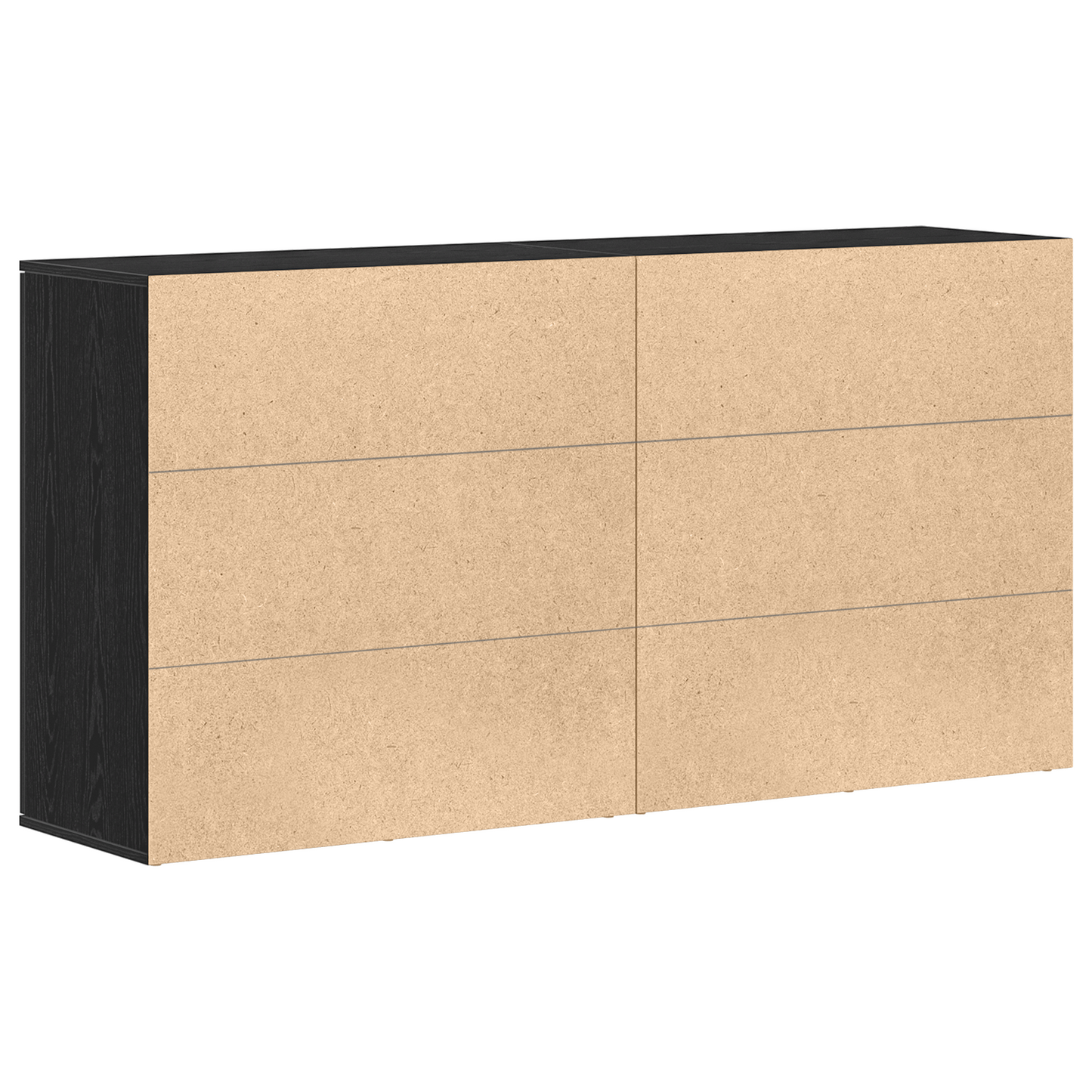 vidaXL Sideboard 2 pcs Schwarz Eichen-Optik 79 x 38 x 80 cm