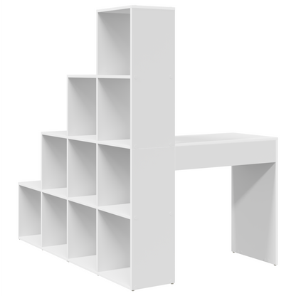vidaXL Bureau d'angle Blanc 101,5 x 149,5 x 149,5 cm Bois d'ingénierie