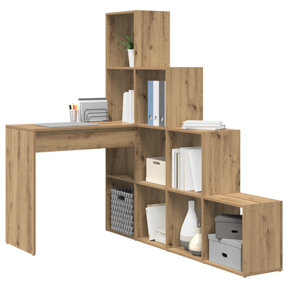 vidaXL Bureau d'angle Chêne artisan 101,5 x 149,5 x 149,5 cm