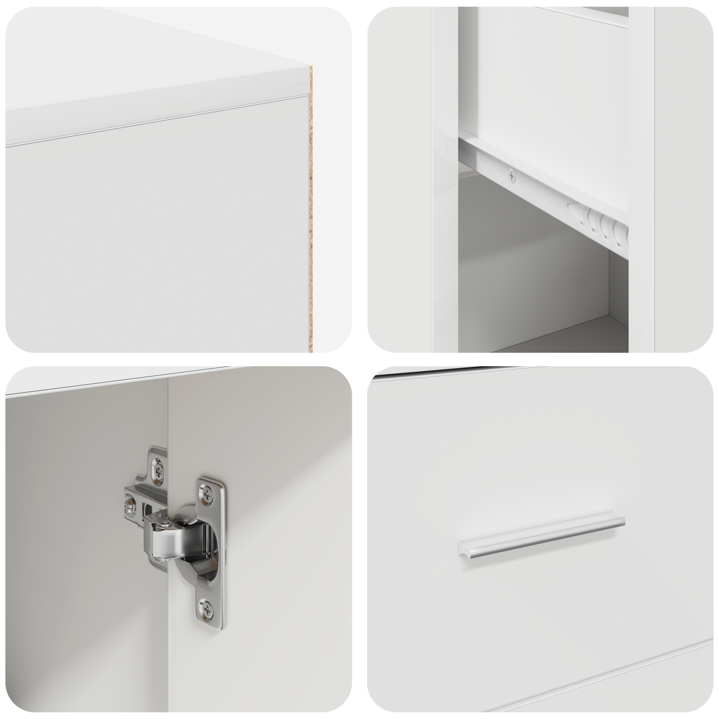 vidaXL Eck-Schreibtisch mit Schubladen Weiß 102 x 88 x 75 cm