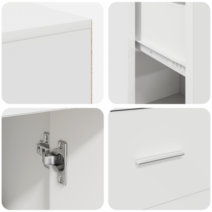 vidaXL Eck-Schreibtisch mit Schubladen Weiß 102 x 88 x 75 cm