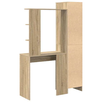 vidaXL Schreibtisch 2 pcs Sonoma-Eiche