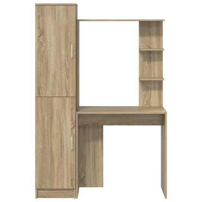 vidaXL Schreibtisch 2 pcs Sonoma-Eiche
