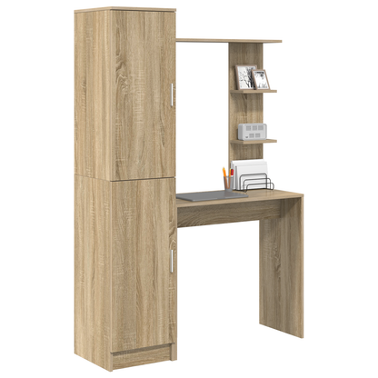vidaXL Schreibtisch 2 pcs Sonoma-Eiche