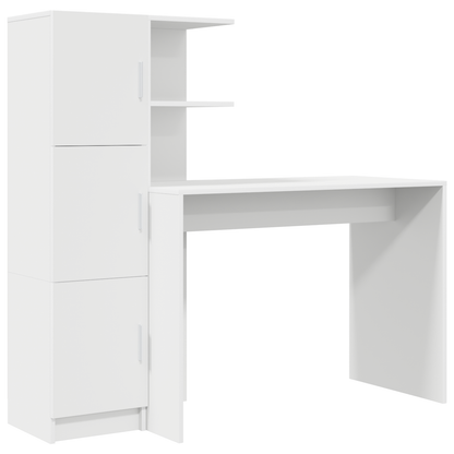 vidaXL Schreibtisch 2 pcs Weiß