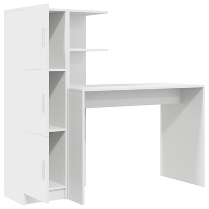 vidaXL Schreibtisch 2 pcs Weiß