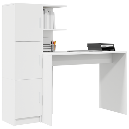 vidaXL Schreibtisch 2 pcs Weiß