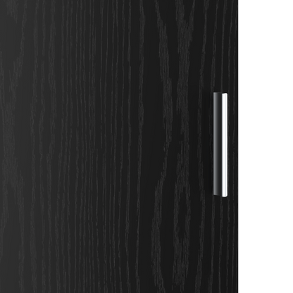 vidaXL Schreibtisch 2 pcs Schwarz Eichen-Optik