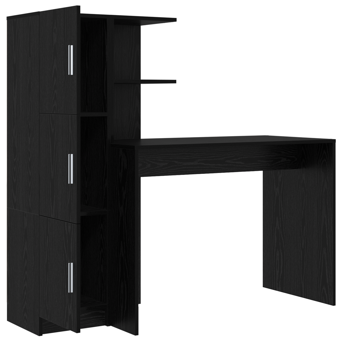 vidaXL Schreibtisch 2 pcs Schwarz Eichen-Optik