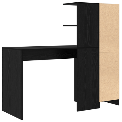 vidaXL Schreibtisch 2 pcs Schwarz Eichen-Optik
