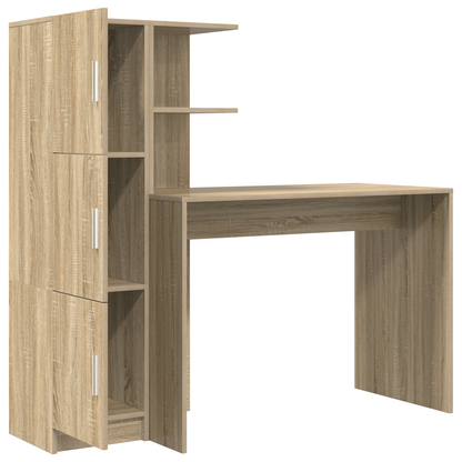 vidaXL Schreibtisch 2 pcs Sonoma-Eiche