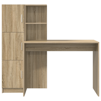 vidaXL Schreibtisch 2 pcs Sonoma-Eiche