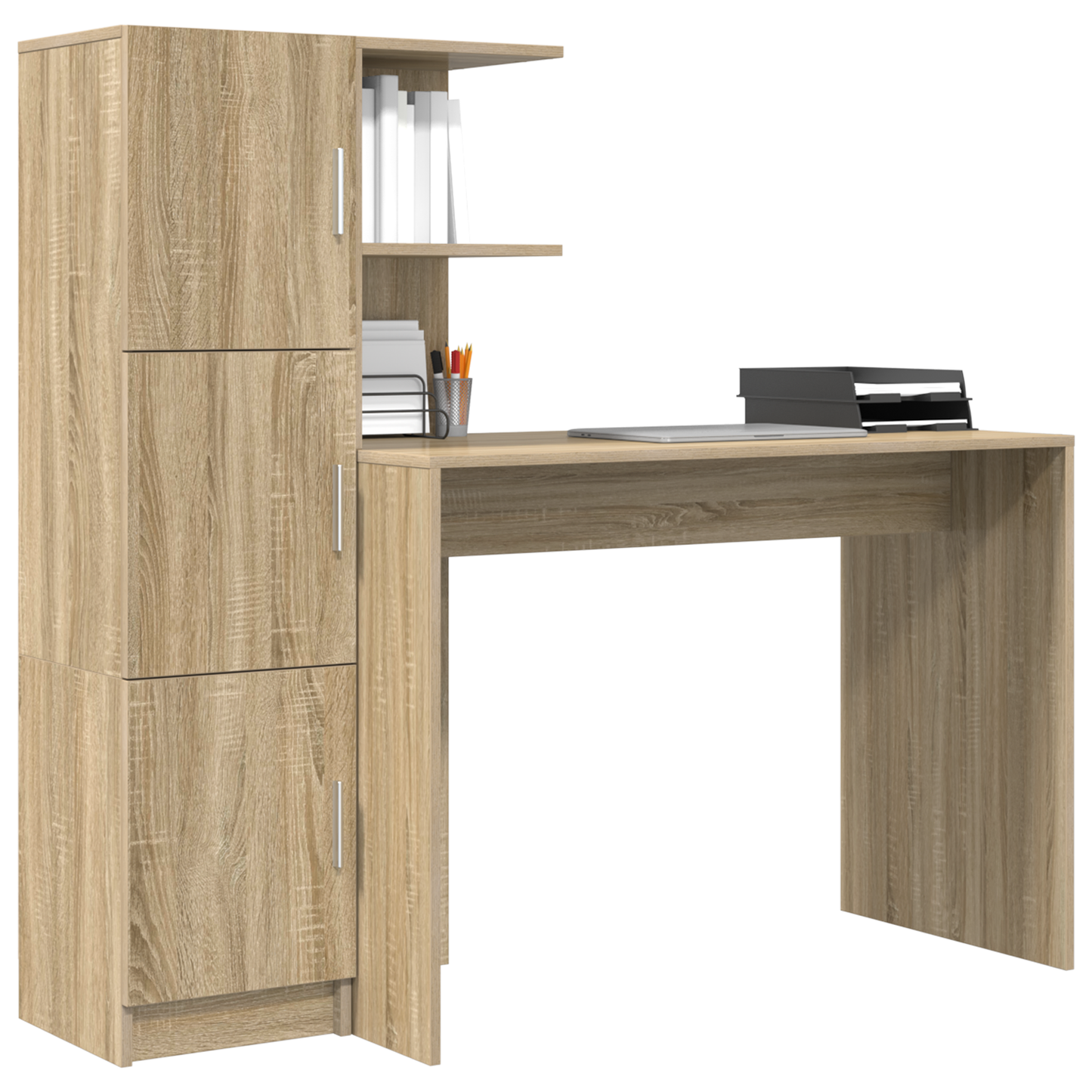 vidaXL Schreibtisch 2 pcs Sonoma-Eiche