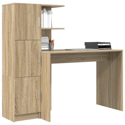 vidaXL Schreibtisch 2 pcs Sonoma-Eiche