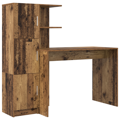 vidaXL Schreibtisch 2 pcs Altholz