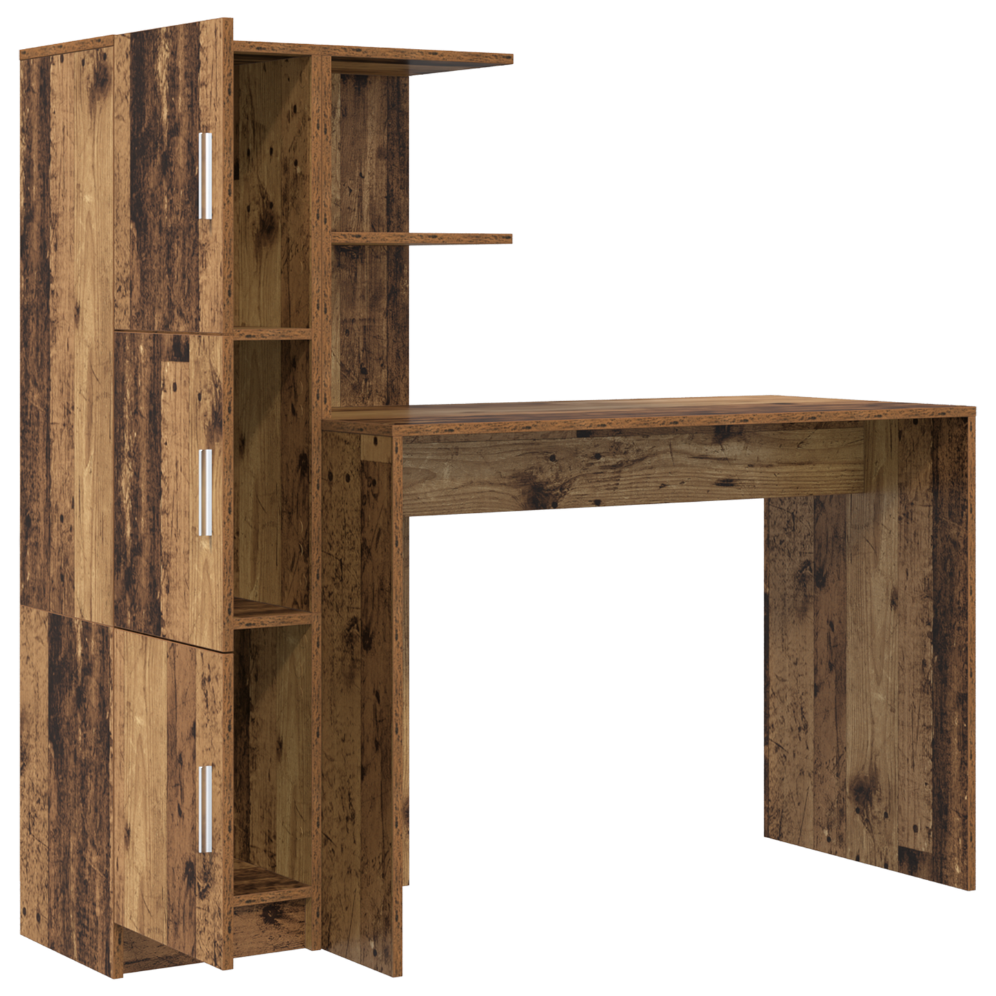 vidaXL Schreibtisch 2 pcs Altholz
