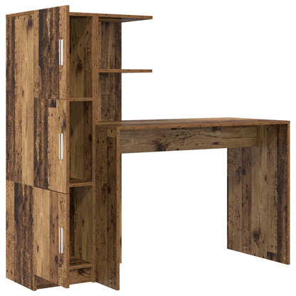 vidaXL Schreibtisch 2 pcs Altholz