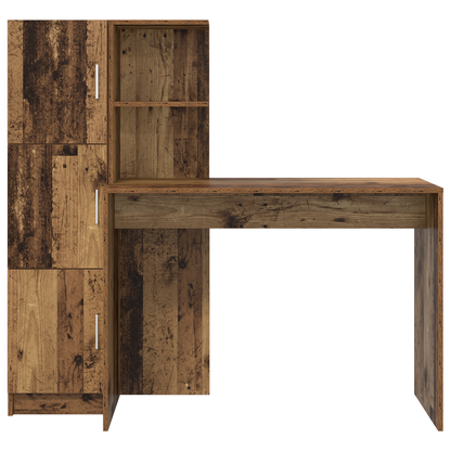 vidaXL Schreibtisch 2 pcs Altholz