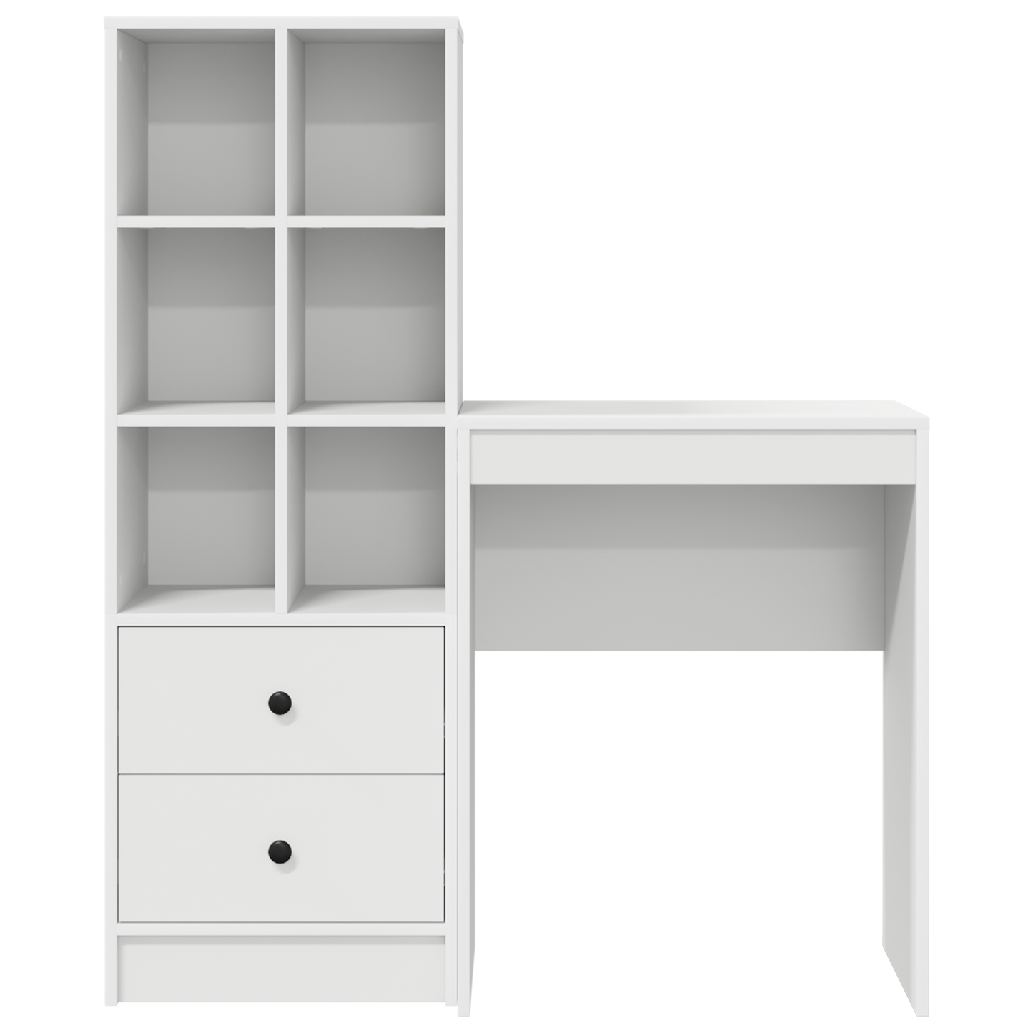 vidaXL Schreibtisch mit Schubladen 2 pcs Weiß