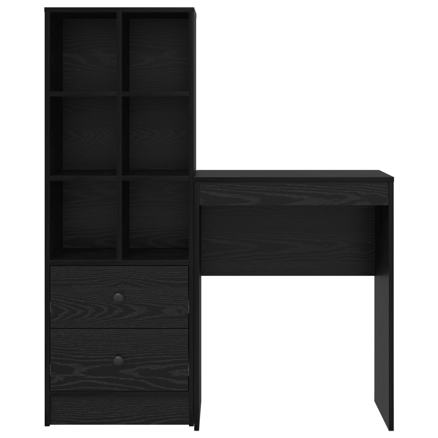 vidaXL Schreibtisch mit Schubladen 2 pcs Schwarz Eichen-Optik