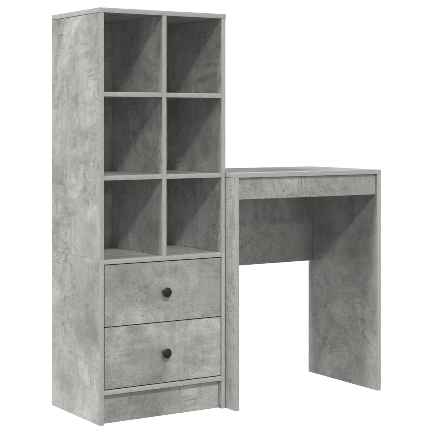 vidaXL Bureaux avec tiroirs 2 pcs Gris béton