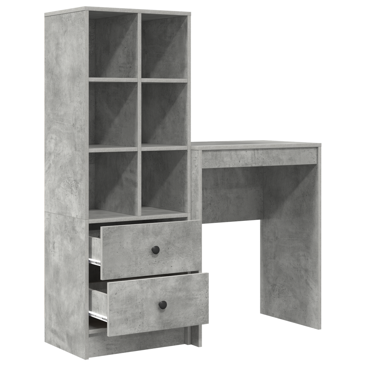 vidaXL Bureaux avec tiroirs 2 pcs Gris béton