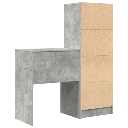 vidaXL Bureaux avec tiroirs 2 pcs Gris béton